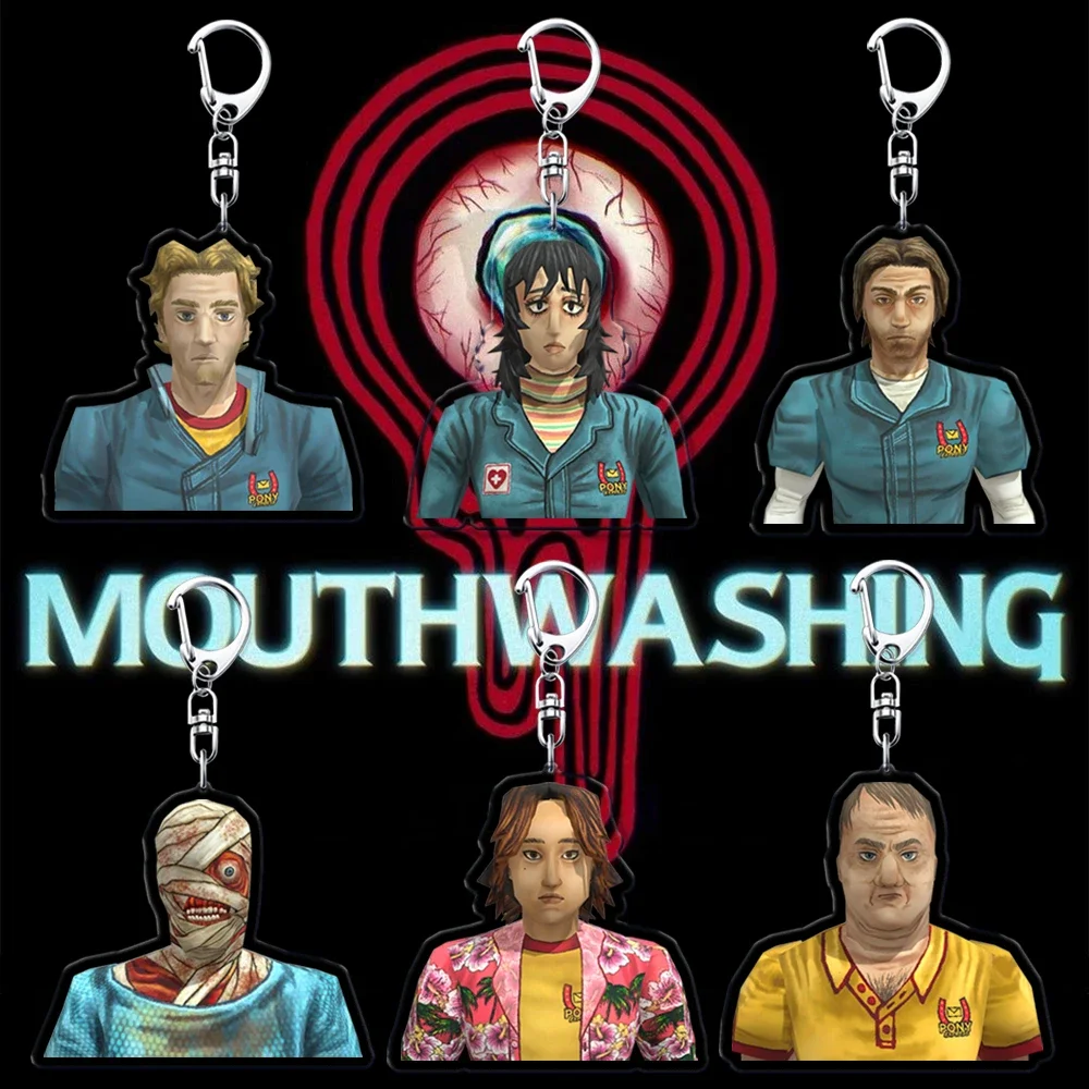 Hot Horror Game Mouthwashing Keychains for Accessories Bag Jimmy