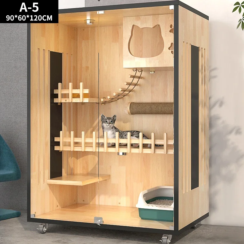 China New Design Commercial Glass Stackable Pet Animal Cat Breeding Cages