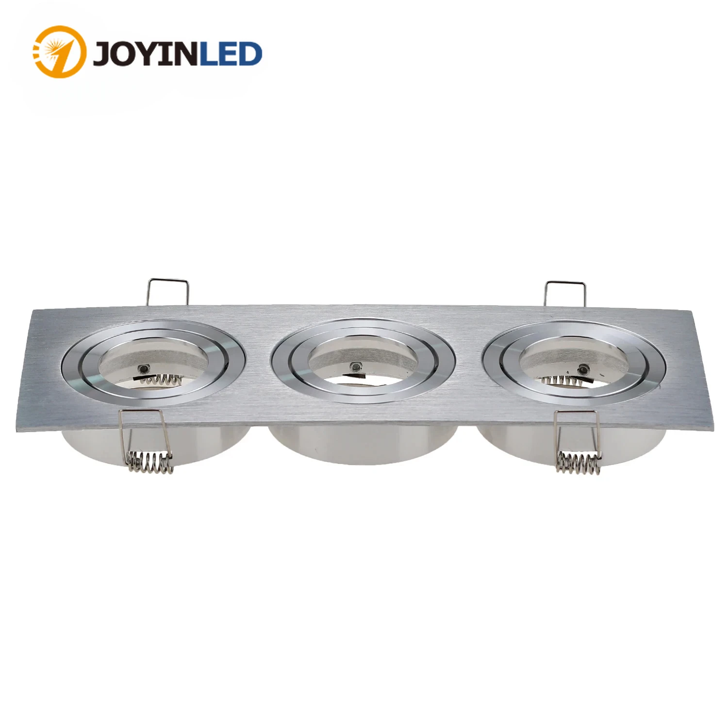 

Silver Triple Head Square Downlight Fittings MR16 Gu10 GU5.3 Recessed Surface Mounted Spot Light Frame Housing