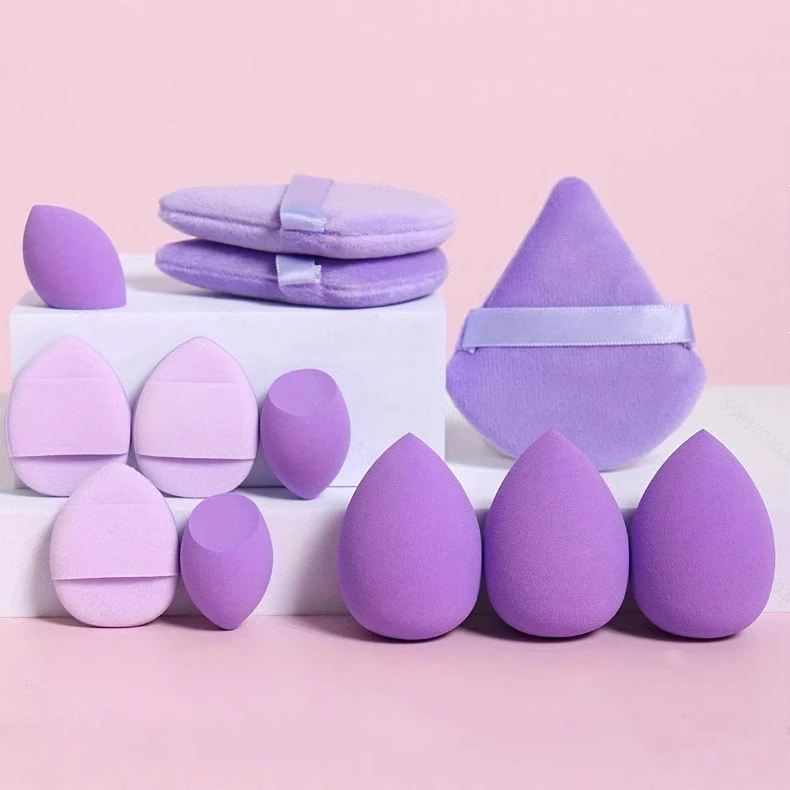 12pcs Makeup Sponge Set Essential for Beginners Cosmetic Easy to apply,Puff Set Makeup Foundation Sponge
