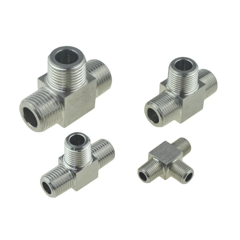 304 Stainless Steel Pipe Fitting Tee Elbow 4 Way 1/8 1/4 3/8 1/2 Female Male Thread High Pressure Air Adapter Coupler Connector hose pipe fitting,pipe fitting,tee adapter,water pipe fitting