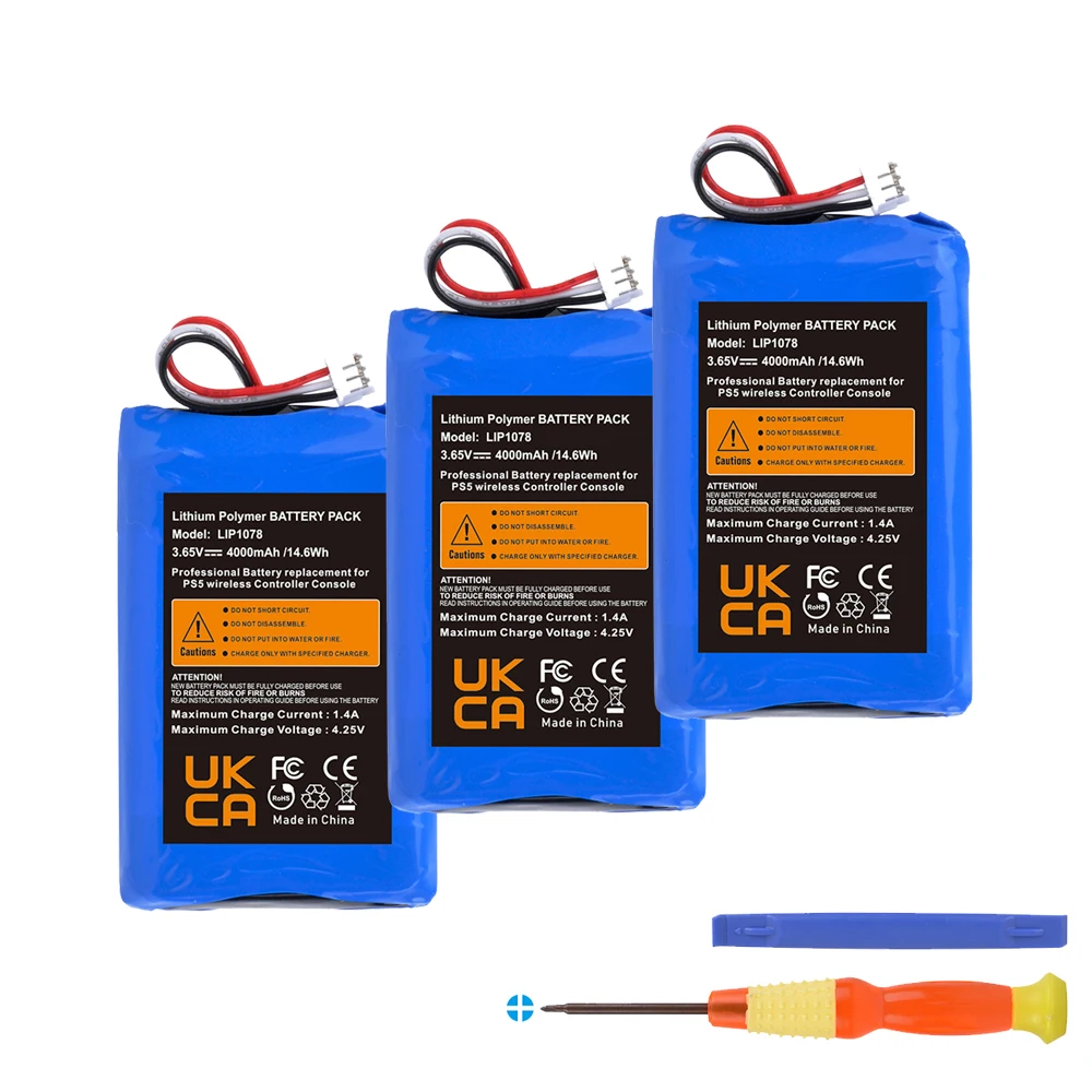 Batteria Batmax 4000Mah Lip1078 Ps5 Per Controller Wireless Sony Playstation 5 Ps5 Dualsense Cfi-Zct1W