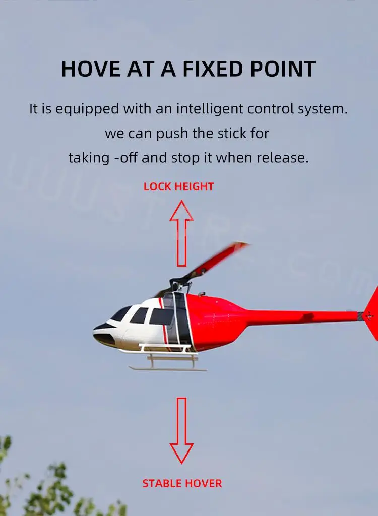 FLY WING Bell 206 V2 Class 470 6CH Brushless Motor GPS Fixed Point Altitude Hold Scale RC Helicopter PNP With H1 Flight Controller