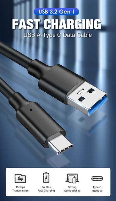 Câble USB A vers USB C 3.1/3.2 Isabel 2, 10Gbps, transfert de