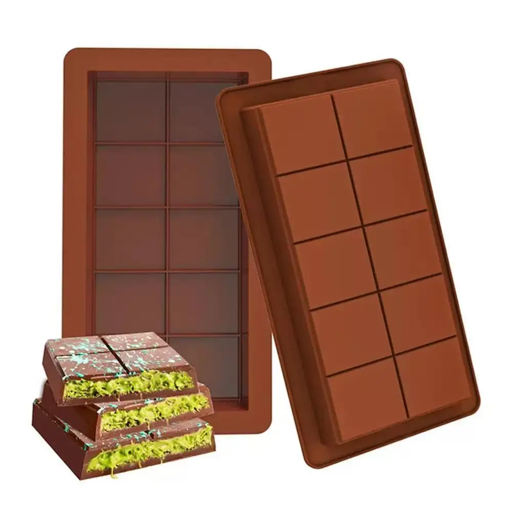 Stampo per Cioccolato Profondo, 4 Pz Stampi in Silicone per Cioccolatini, 12/15/24 Celdas Stampo Cioccolato Tavoletta in Silicone Profondo, per DIY Cereali Barrette di Cioccolatos