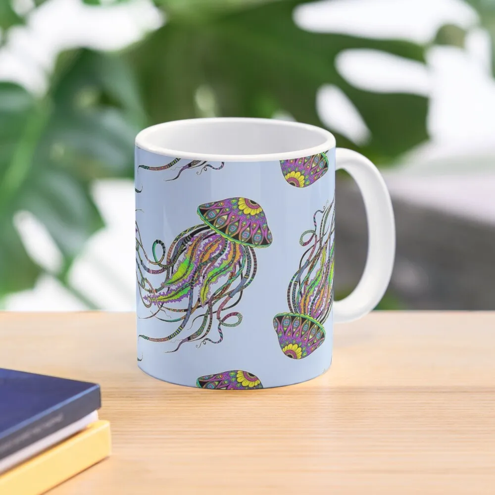 

Electric Jellyfish Coffee Mug Espresso Cups Ceramic Cups Mugs For Tea Glass Cups