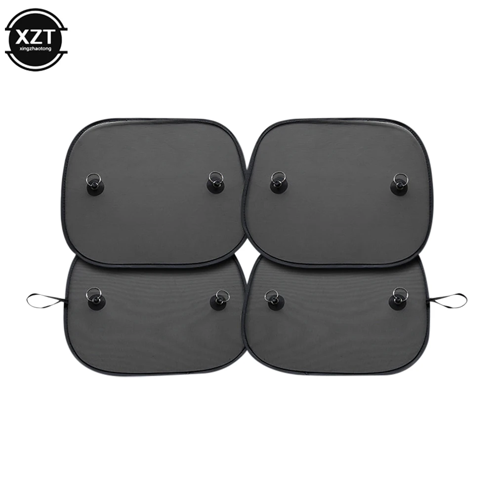 2pcs Black Mesh Car Sunshade Anti-ultraviolet Car Curtain Nylon Mesh Side Window Mesh Car Super Suction Cup 3