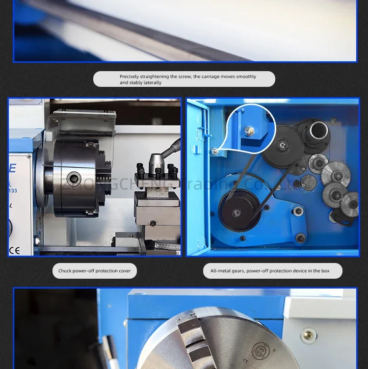 New Electric High-power Household Metal Lathe CQ6133 Desktop Lathe Small Process
