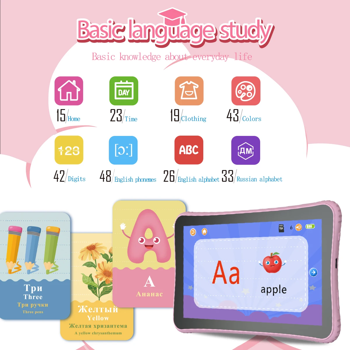Kids Tablet English Learning APP Learning Machine 32GB 7-inch HD Screen