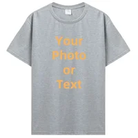 T-shirt personnalisé T-shirt personnalisé T-shirt personnalisé bricolage imprimer votre photo marque Logo texte hommes femmes coton Premium cadeau t-shirts 4