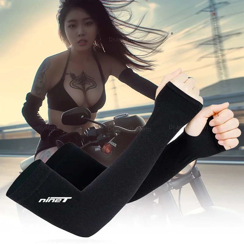 Per Bmw R Ninet Rninet Nine T Pure Scrambler Urban G/S 2014-2022 Summer Ice Silk Maniche Lunghe Anti-Scottatura Anti-Uv Arm Cover