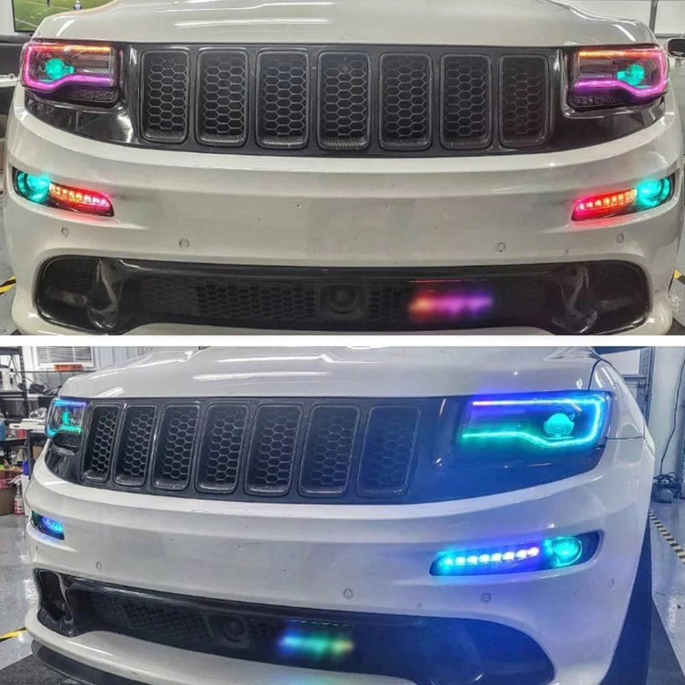Jeep Grand Cherokee 2014-2021 DRL RGB LED 주간 주행 등 LED 보드 라이트 터닝 DRL 모듈 LED 보드 OEM 교체