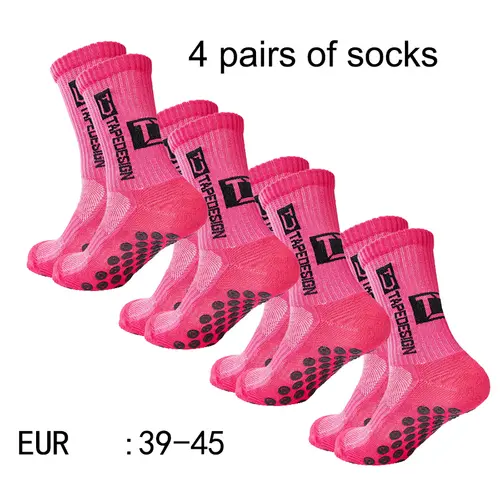 4 pairs of new TC mid tube glued football socks for sports training and competition, non slip and breathable socks - Image 18
