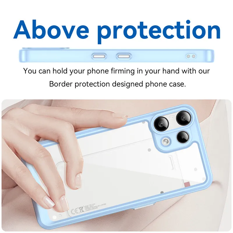 Enhanced Acrylic Backplane Phone Case with TPU Border - Sleek, Durable Protective Cover