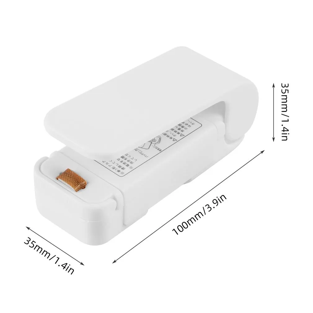 Portable Bag Heat Sealer Plastic Package Storage Bag Mini Home Sealing Clip Food Snack Fruit Fresh Keeping 1pc