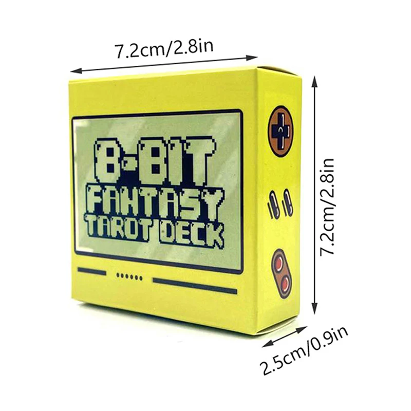 Octet 픽셀 바람 타로 8 비트 판타지 타로 데크 카드 예언 점술 가족 파티 보드 재산 게임 초보자 카드