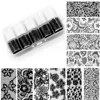10 Rolls/Box White Black Lace Nail Art Foils Set Nail Transfer Sticker Paper DIY Manicure Styling Nail Decoration Accessories 2