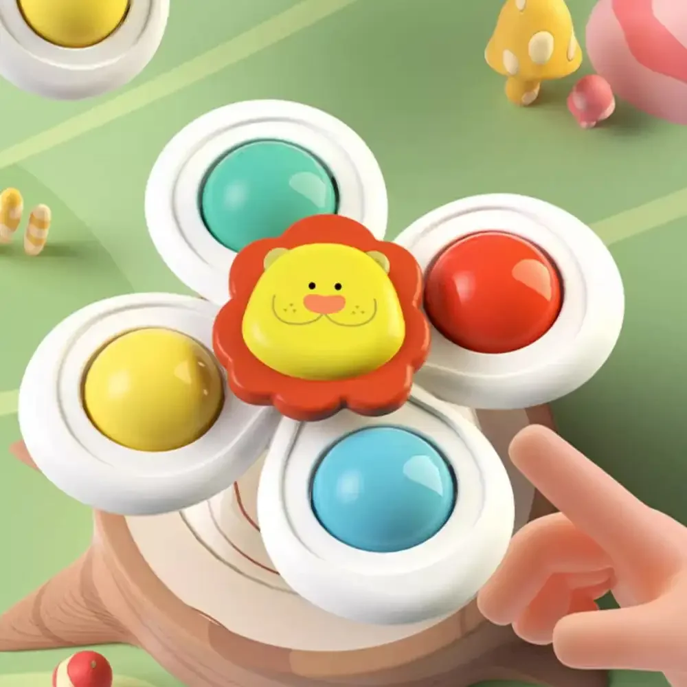 Suction Cup Spinner Toy Baby Bath Funny Game Educational Toys for Children Girls Boys Infant Sensory Stress Reliever Gifts 3PCS