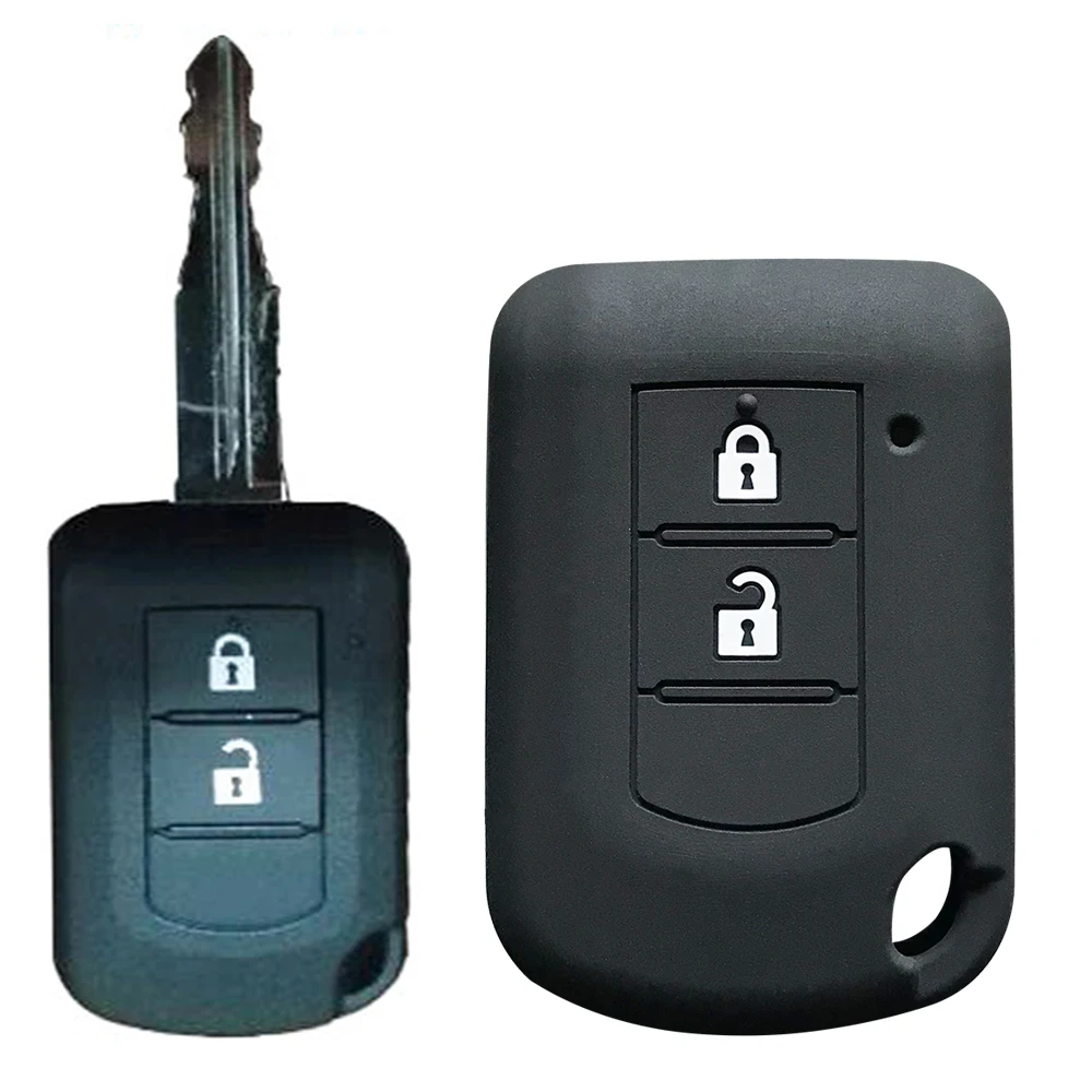 Silicone Car Key Cover Case For Mitsubishi ASX ASH Outlander Lancer EX Galant Pajero L200 2 Button Keyring Protector