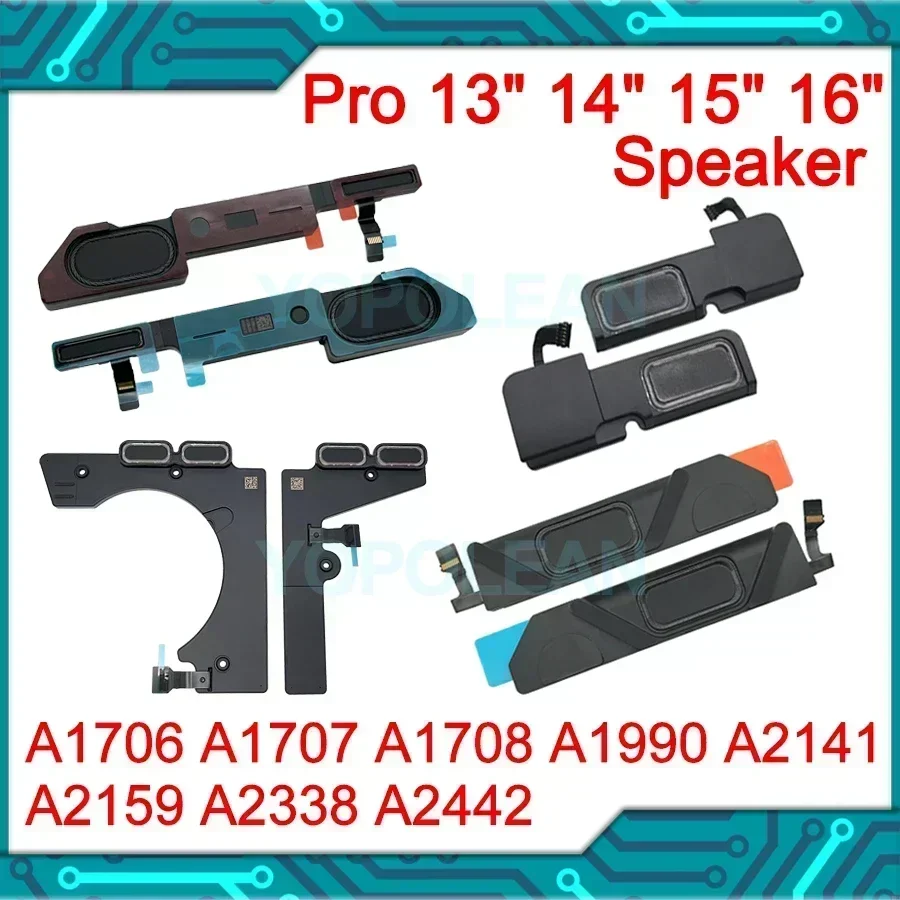 Left & Right Speaker Set With Adhesive For MacBook Pro Retina 15" A1707 - Easy Replacement