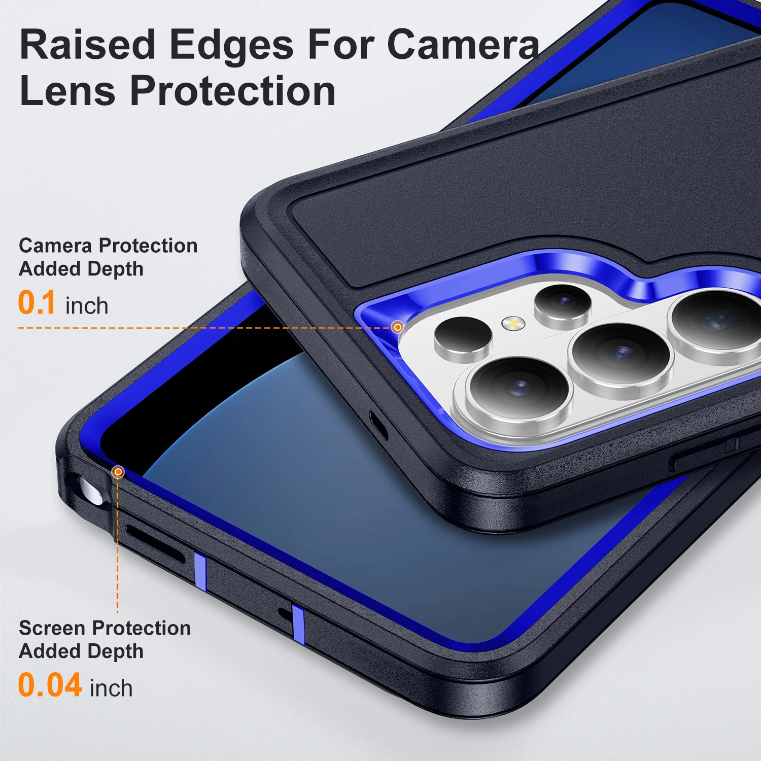 3-in-1 Hybrid Armor Shockproof Rugged Case - Heavy Duty Protection Cover