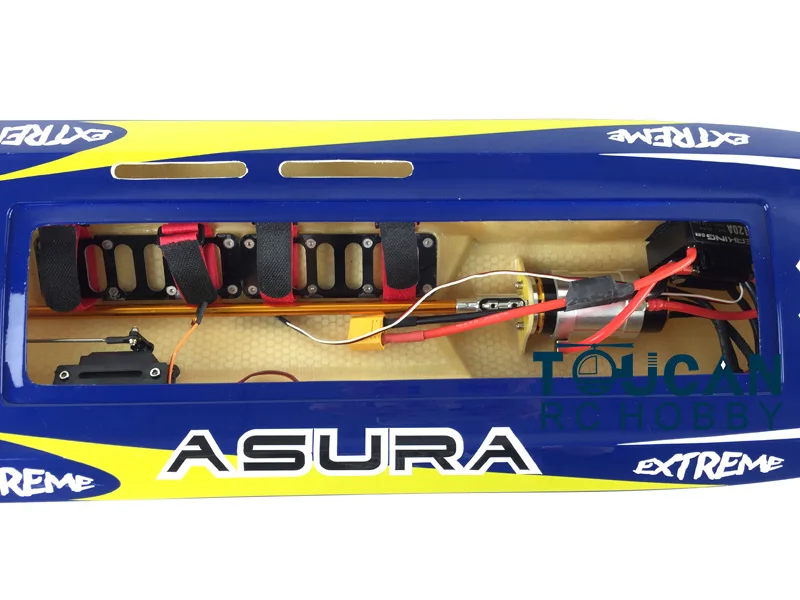 Blue H750 PNP Shark Fiber Glass Electric RC Racing Speed Boat W/1750kv Brushless Motor/120A ESC/ Servo Prevent Capsized TH02639 4