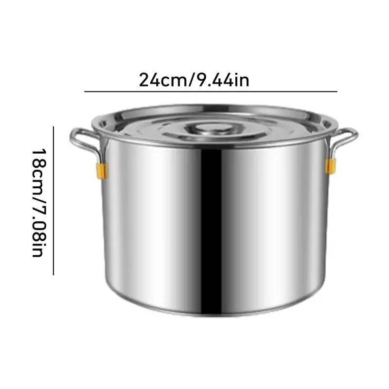 Pasta Pot Stainless Steel Large Capacity Stockpot Water Pitcher Canning Pot Steel Pot for Rice Soup Restaurant Sauce Oil At Home images - 6