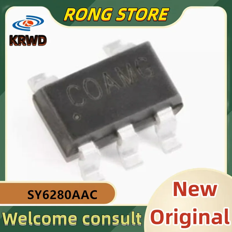 

50PCS COAMG C0AMG CO*** New and Original Chip IC SOT23-5 SY6280AAC SY6280AA SY6280A SY6280 6280