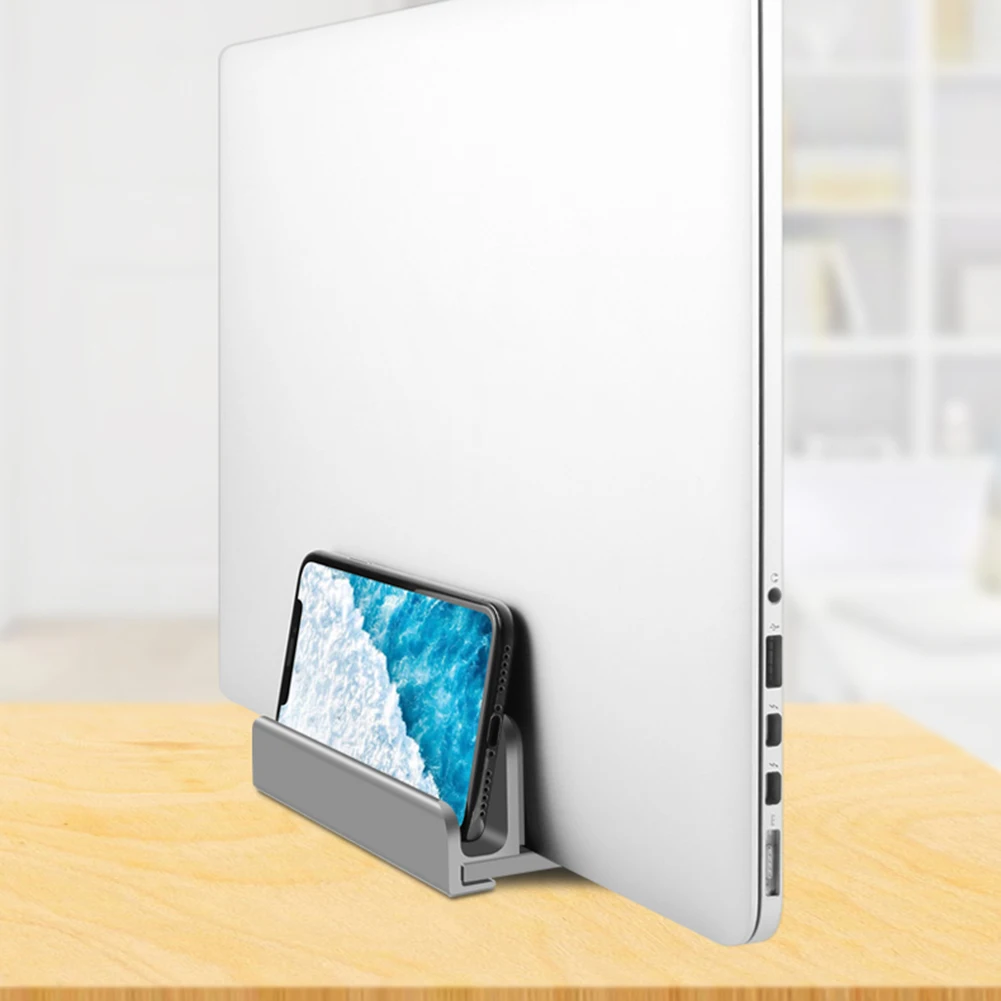 3슬롯 수직형 노트북 스탠드 노트북 홀더 미끄럼 방지 조절 가능 노트북 받침대 (아이패드/아이폰/맥북 프로/에어/마이크로소프트 서피스용)