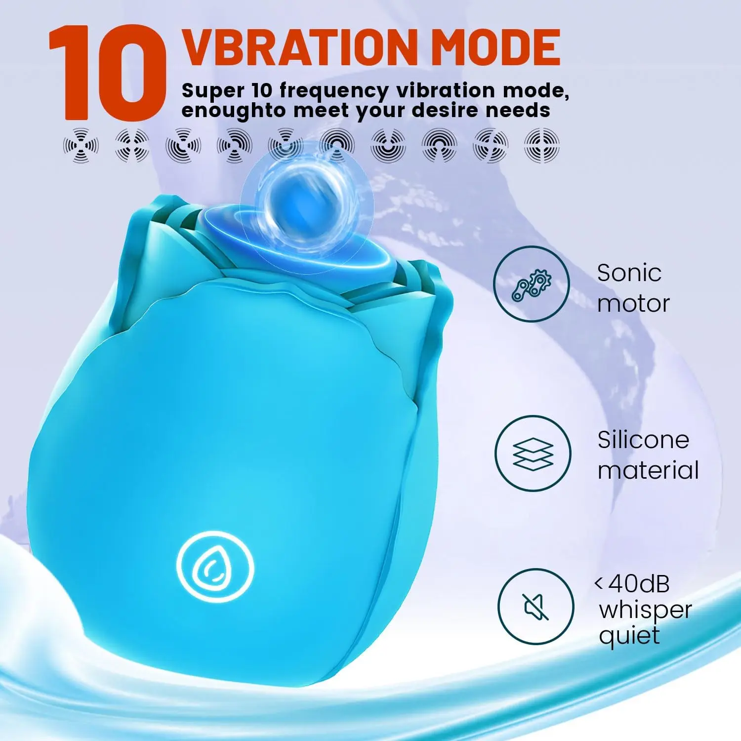 Blue Rose Stimulator Toy Sucking Vibrator G Spot Vacuum Clitoris Female Oral Nipple Clit Sucker Vibrating Adults Sex Rose-Toys