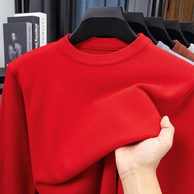 Men's Thick Knit Pullover Sweater, Casual Crew Neck Winter Sweater S377138b8545d4877a9b3a9ebfa870b5c0