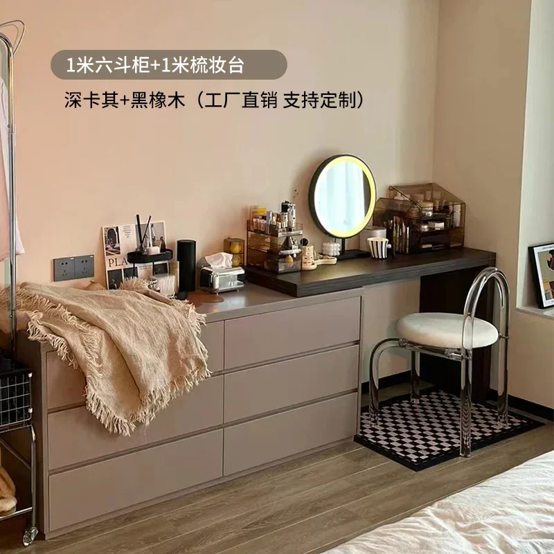 

Customized dressing table, small unit, simple modern desk, bucket cabinet, integrated master bedroom, light luxury, expandable s