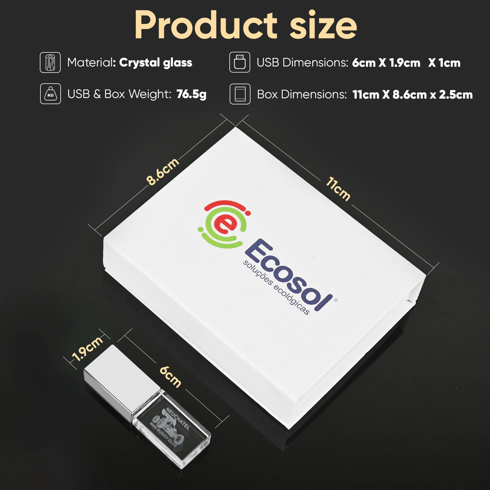 JASTER 투명 유리 USB 3.0, 자동차 로고 USB 펜 드라이브, USB 플래시 드라이브, 메모리 드라이브 스틱 펜, 자동차 선물, 4GB, 16GB, 32GB, 64GB