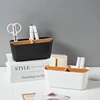 Bamboo Electric Toothbrush Holder Razor Makeup Brush Storage Box Toothpaste Toothbrush Stand Bathroom Bedroom Desktop Organizer 4