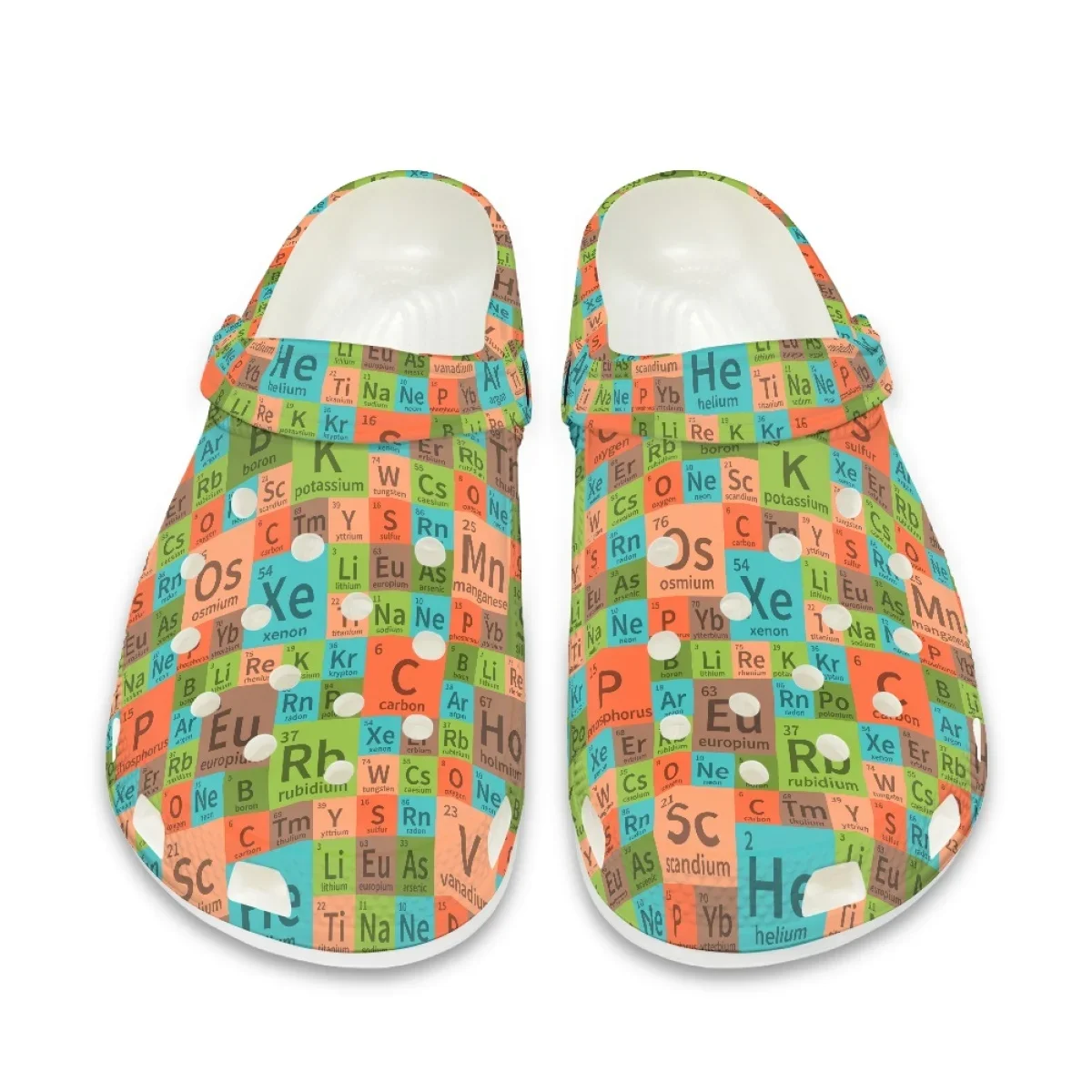 Periodic Table Printing Ladies Sandals Fashion New Spring Summer Chemical Design Breathable Sandals Brand Design Beach Slippers