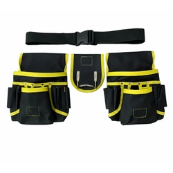 Versatile Adjustable Utility Tool Belt with Detachable Pouch and Heavy - Duty Waist Apron (Yellow)