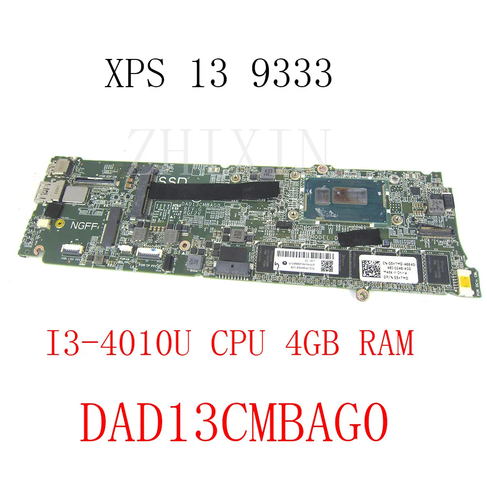 

yourui For Dell XPS 13 9333 Laptop Motherboard SR16Q I3-4010U CPU 4GB CN-03RR0X 03RR0X 3RR0X DAD13CMBAG0 mainboard full test