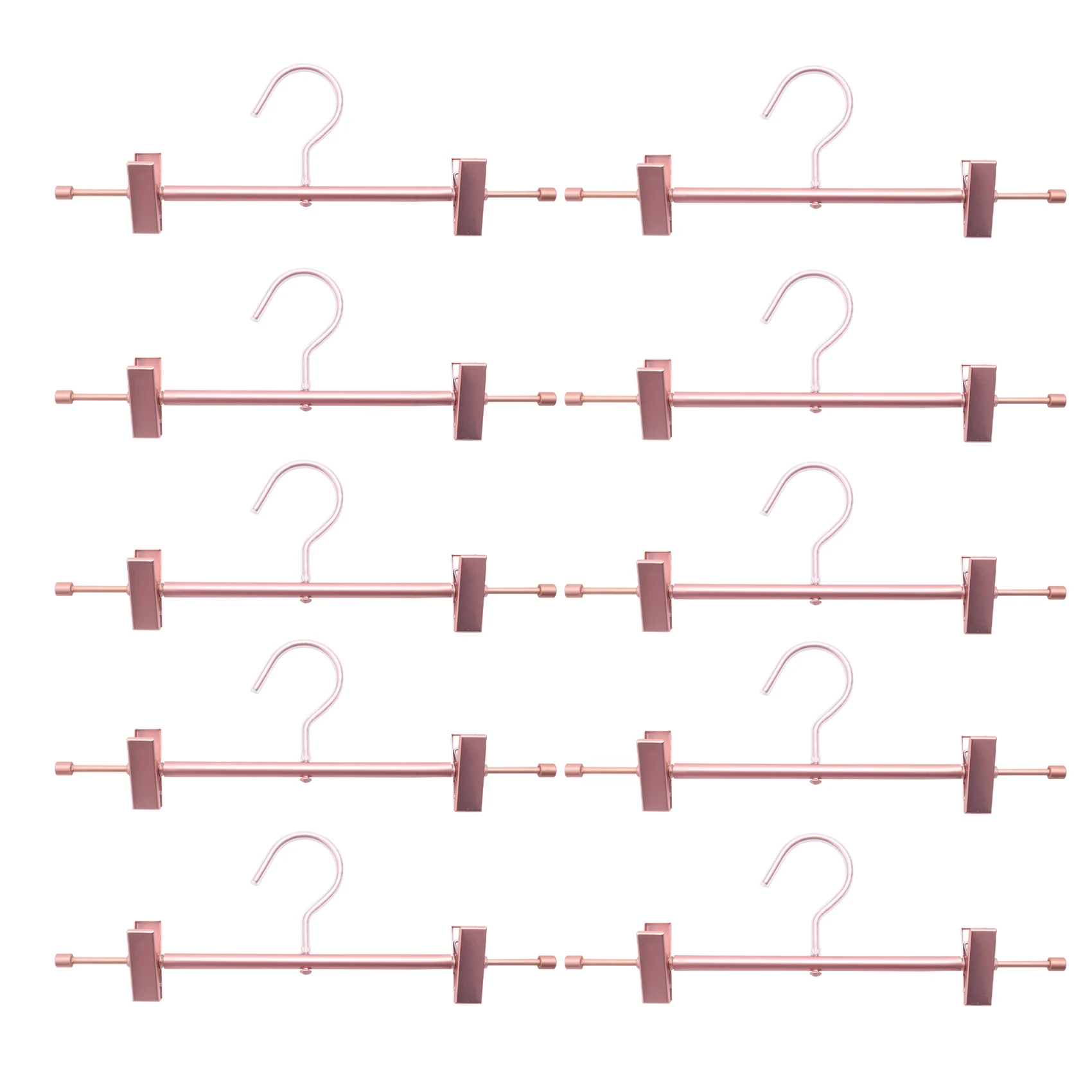 

10 Pieces Of High-Strength Strong Rose Gold Pants Skirt Bottom Hanger with Clip
