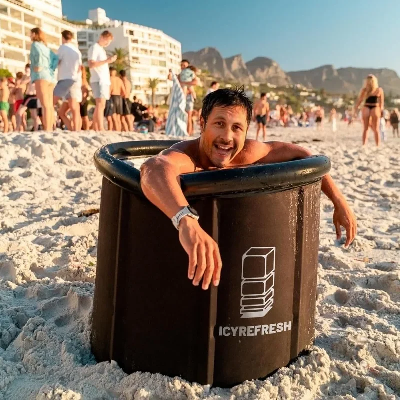 Folding Bath Bucket Adult Portable Bathtub Outdoors PVC Inflatable SPA Ice Bath Household Bucket