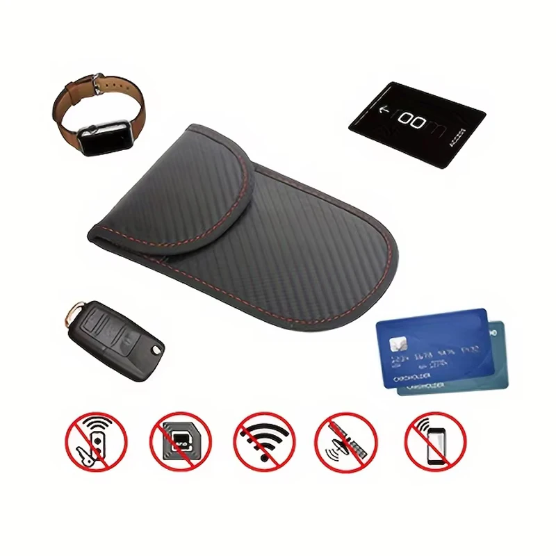 Premium Car Key Signal Blocker Pouch – RFID Blocking Faraday Cage Bag