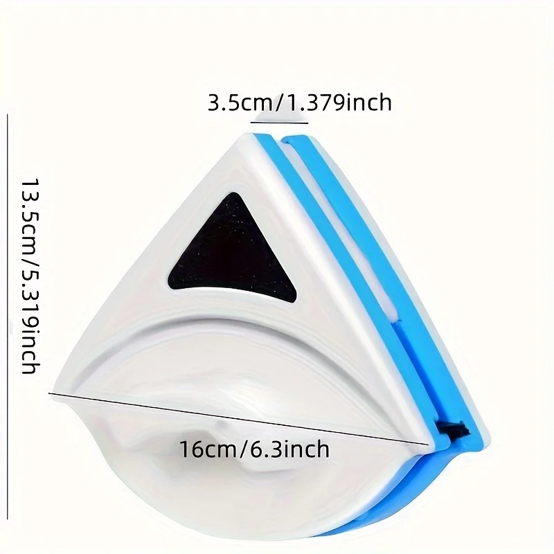 Window Cleaner Double-sided magnetic window cleaner Glass cleaning tool with a wiping cloth for single-pane windows 3-5mm thick.