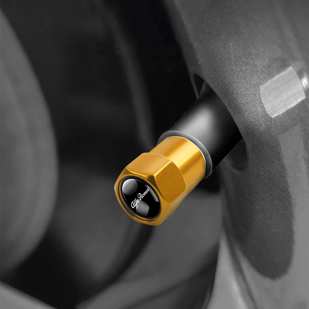4PCS Stylish Car Tire Valve Caps Dust Covers - Premium Car Accessories