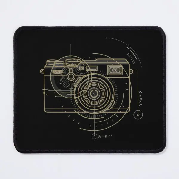 Vintage Photography Camera Blueprint Mouse Pad Gamer Play Mousepad Mat Stampa Tappeto Pc Computer Gaming Desk Tavolo Anime
