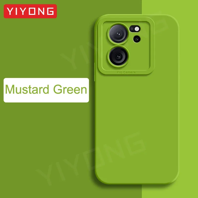 YIYONG Square Liquid Silicone Soft Cover for Xiaomi 13T Pro - Durable and Sleek Protection