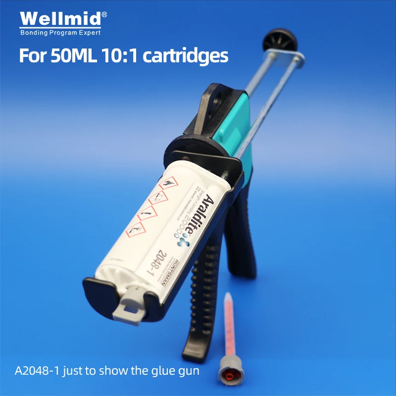 50Ml 10:1 Ab Cartuccia Pistola Manuale Pistola Di Potenza A Lunga Durata Dispenser Di Erogazione Di Miscelazione Loctite Push Rod Araldite 2048 Pistol