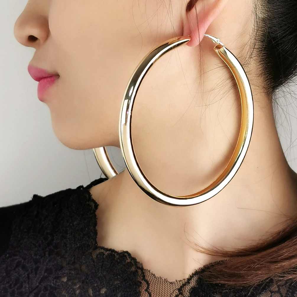 Gold Hoops Earrings, Big Wire Earrings, 14K Gold Filled Hoops, Earrings for  Women, 2 Simple Hoop Earrings, Large Hoop Earrings, Thin Hoops - Etsy