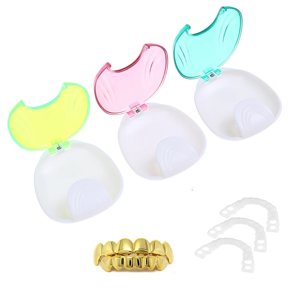 2022 New 1pcs Dental False Teeth Cleaning Box Denture Bath Container