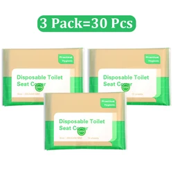 Disposable Waterproof Toilet Seat Covers - Portable & Biodegradable for Travel, Camping & Hotel Use (30 PCS)