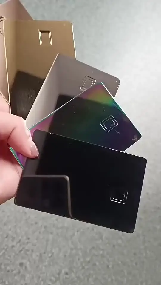 2 Stück Edelstahl Metall Karten - Leere DIY Kreditkarten Mit Chip