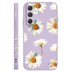 Gilded Sunflowers Phone Case - Radiant Floral Protection - Samsung A25 5G (Light Purple)